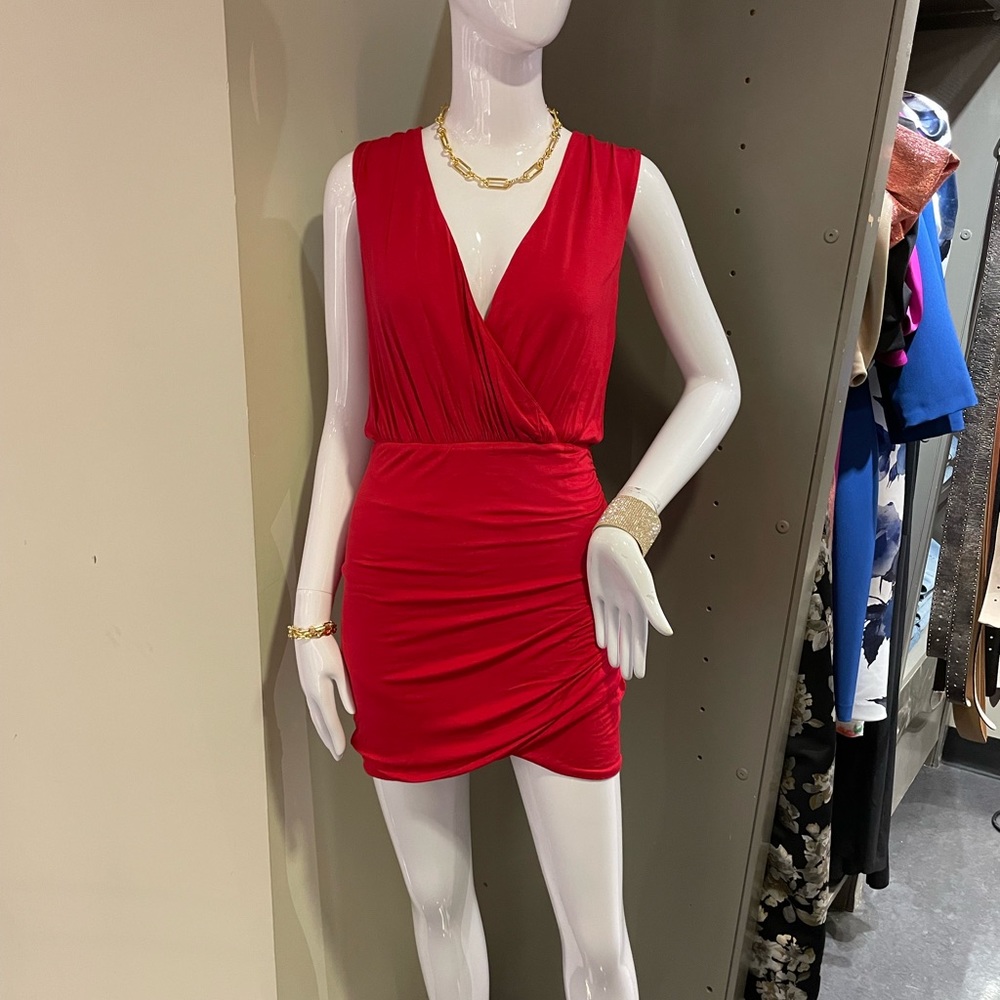 Lovers and Friends Red Jersey Mini Dress